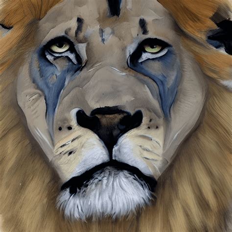 Lion Face Painting Graphic · Creative Fabrica