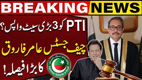 Big News From Ihc Regarding Pti Chief Justice Amir Farooq Made Big