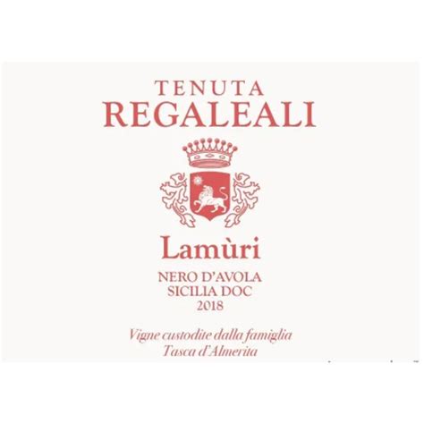 Tenuta Regaleali Lam Ri Nero D Avola Italy Western Reserve Wines