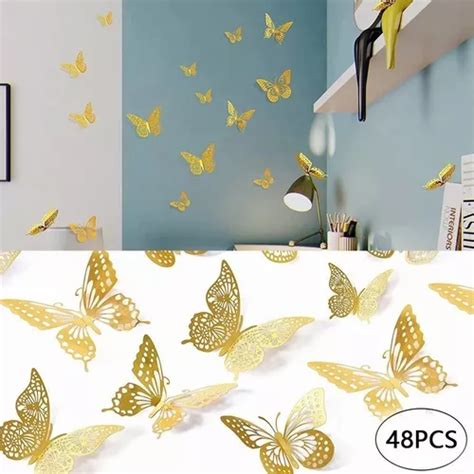 Mariposas Decorativas Pegatina Pared 3d Calcomanía Etiqueta Envío gratis