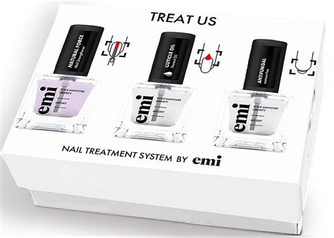 Emi Set Treat Us (nail/strength/9 ml + nail/oil/9 ml+ antifungal/stim/9 ...