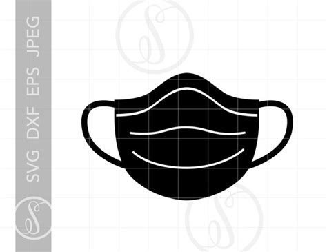 Face Mask SVG Clipart Mask Silhouette Cut File Mask Svg | Etsy