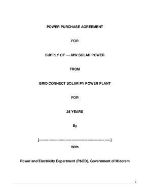 Fillable Online Power Mizoram Gov Mw Solar Power From Grid Connect