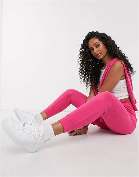 Nike Essentials Pink Tracksuit Asos Pink Tracksuit Outfit Of The Day Slim Joggers