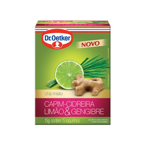 ndays Chá De Cidreira Limão E Gengibre 15 Saches Dr Oetker 15g