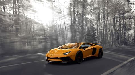 Orange Lamborghini Aventador Monochrome 4k Orange Lamborghini Aventador ...