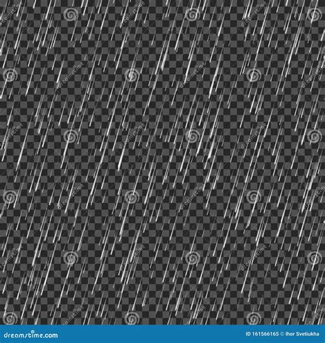 Seamless Rainfall Texture Rain Drop Stock Vector Illustration Of