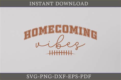 Homecoming Vibes SVG Cut File Graphic By CraftDesign Creative Fabrica