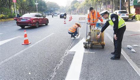 市区6条道路标线“换新衣”阳江新闻阳江新闻网