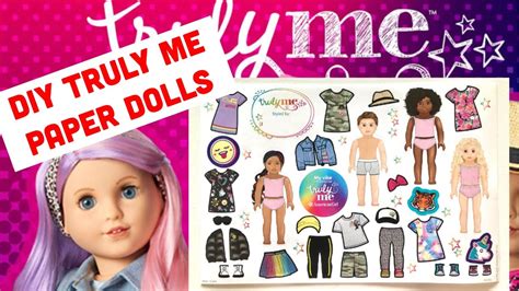 Diy Craft Tutorial How To Make Ag American Girl Tm Truly Me Dolls With Clothes And Printables