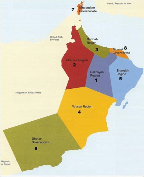 Map Of Oman Showing The Governates 1 Download Scientific Diagram