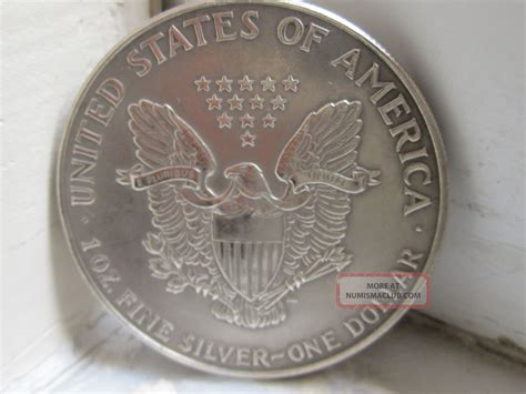 1991 American 1oz Fine Silver Liberty Eagle 1 One Dollar Coin