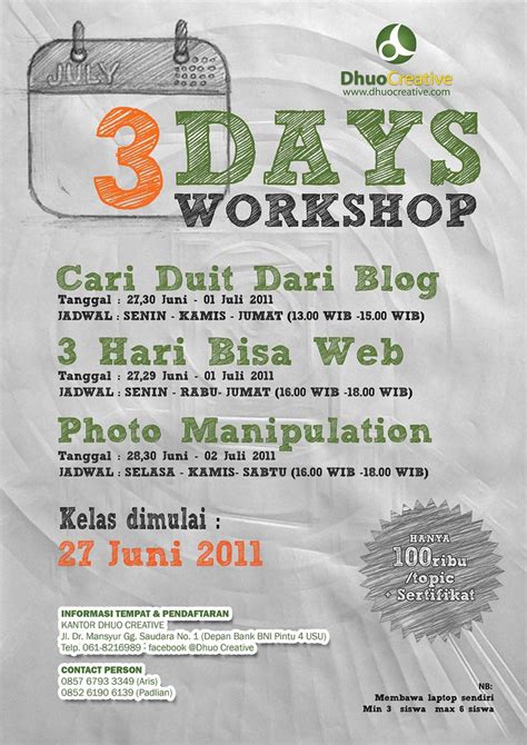 Days Workshop Poster Days Workshop Aris Pratomo Flickr