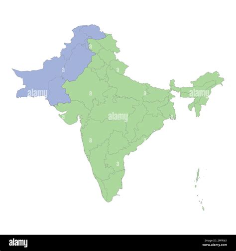 India pakistan border map hi-res stock photography and images - Alamy