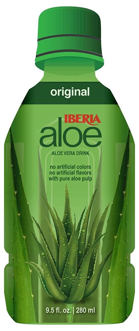 Iberia Aloe Vera Juice Drink With Aloe Pulp Original 9 5 Fl Oz Pack Of 6