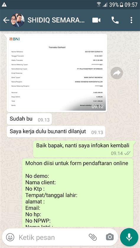 Terima Kasih Bapak Shidiq Dari Semarang Atas Pemesanan EA Master Trader