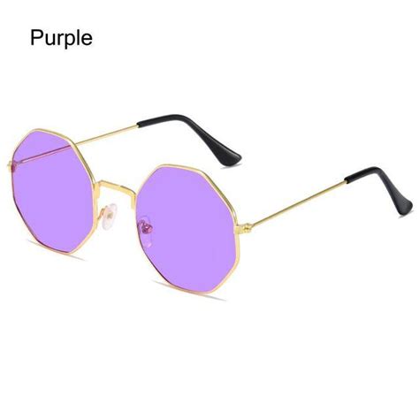 Buy Retro Square Sunglasses Men Women Fashion Small Frame Polygon Sun Glasses Vintage Metal