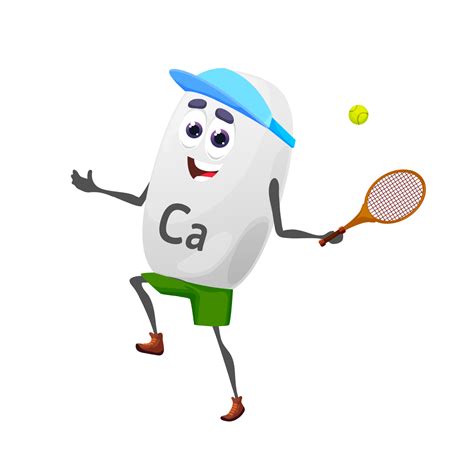 Cartoon tennis player calcium character 13411929 Vector Art at Vecteezy