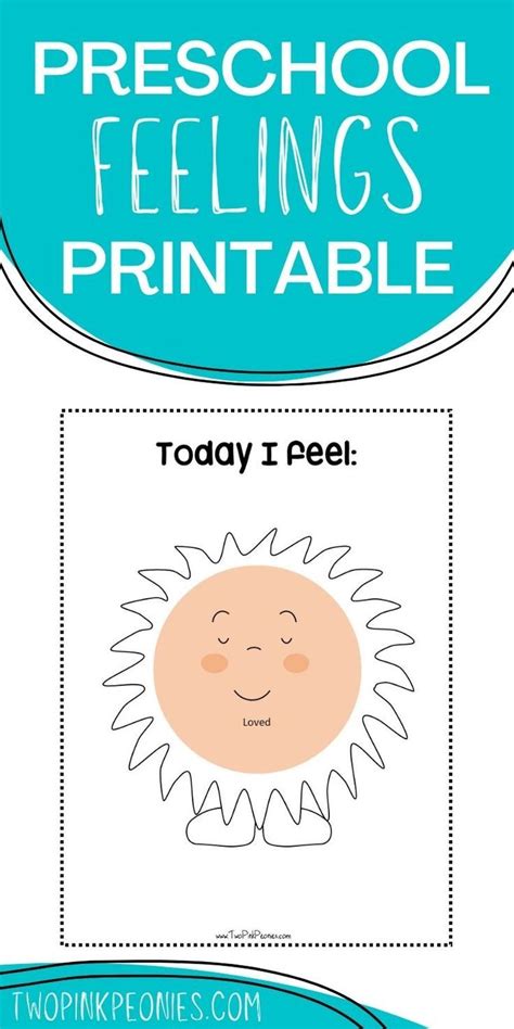 Preschool Feelings Printable | Preschool, Feelings, Homeschool preschool