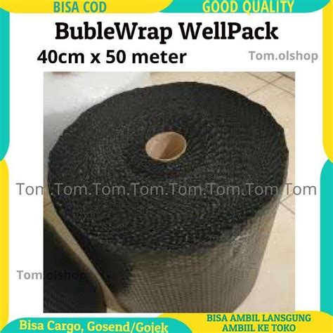 Jual Bubble Wrap Hitam Ukuran 40 Cm X 50 Meter Buble Murah Bubblewrap