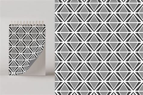 Seamless Triangles Vector Patterns By Avk Studio Thehungryjpeg