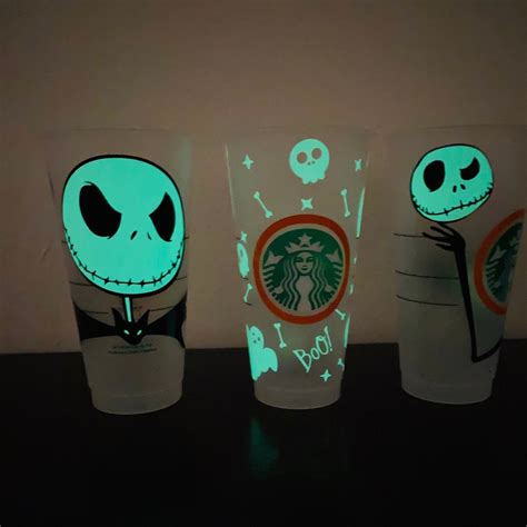 Glow In The Dark Halloween Starbucks Cup Etsy