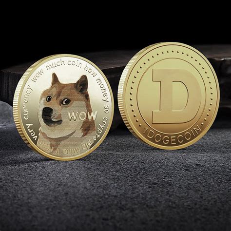 Dogecoin Coin Commemorative Coins Cute Dog Pattern Dog Souvenir Coin