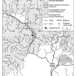 Geological Sketch Map Of The Batu Caves Area Kuala Lumpur After