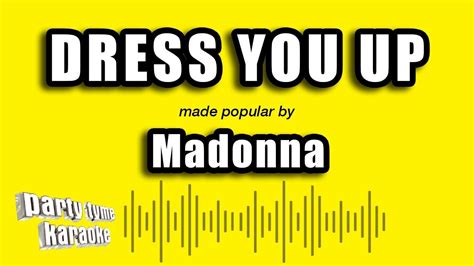 Madonna Dress You Up Karaoke Version YouTube