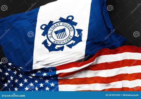 Flag Of The United States Coast Guard Auxiliary Stock Illustration