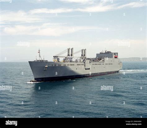 A Port Bow View Of The Military Sealift Command Msc Strategic Heavy