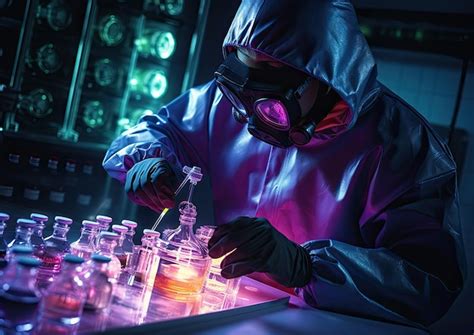 Premium Ai Image A Chemist Wearing Protective Gloves And Goggles