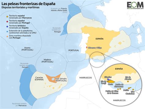 El mapa de las disputas territoriales y marítimas de España Mapas de