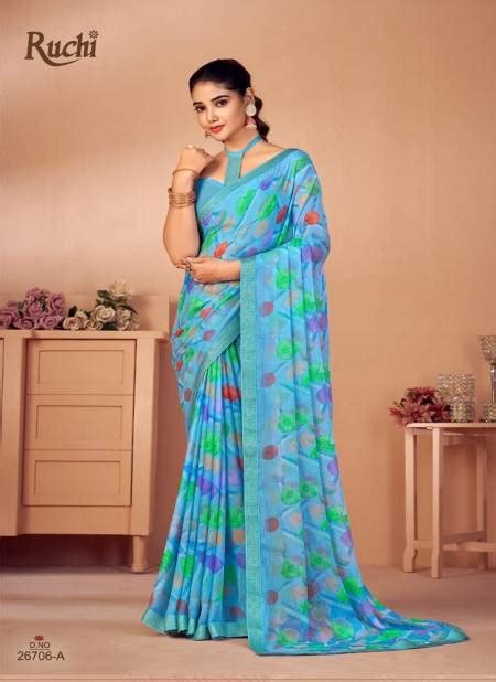 Simaya Th Edition By Ruchi Chiffon Saree Catalog The Ethnic World