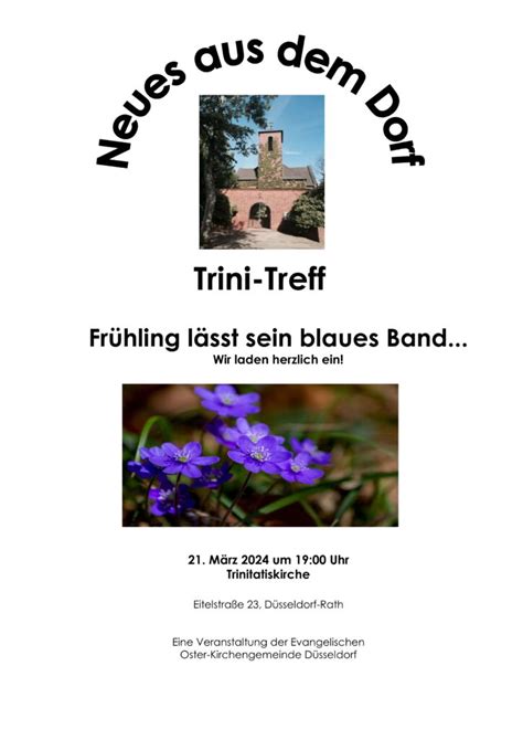 Neues aus dem Dorf Trini Treff Frühling lässt sein blaues Band