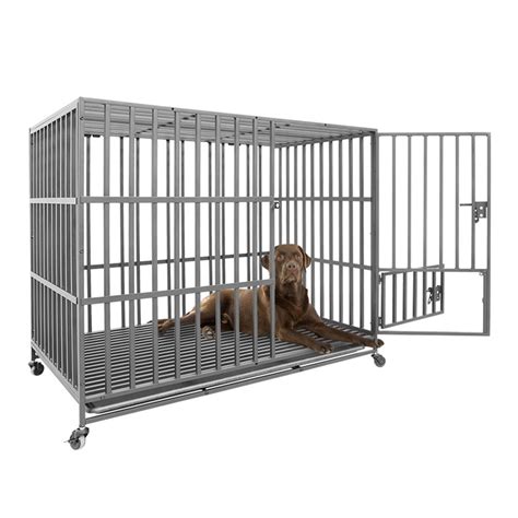 Heavy Duty Inoutdoor Large Steel Dog Crate Cage Pet Kennel House With