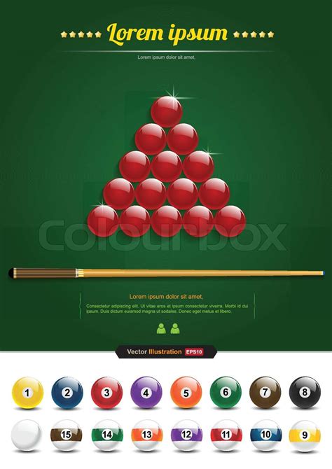 Snooker Vector Pool Billiards Sport Stock Vector Colourbox