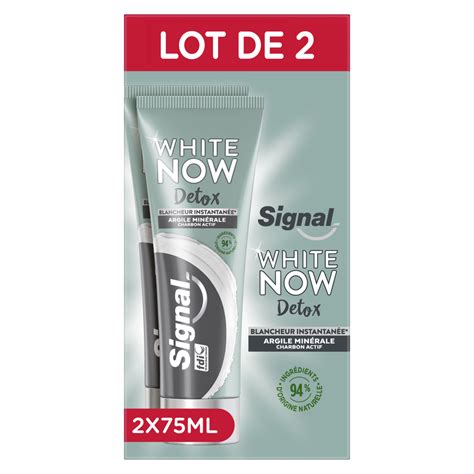 SIGNAL White Now dentifrice détox blancheur argile minérale charbon