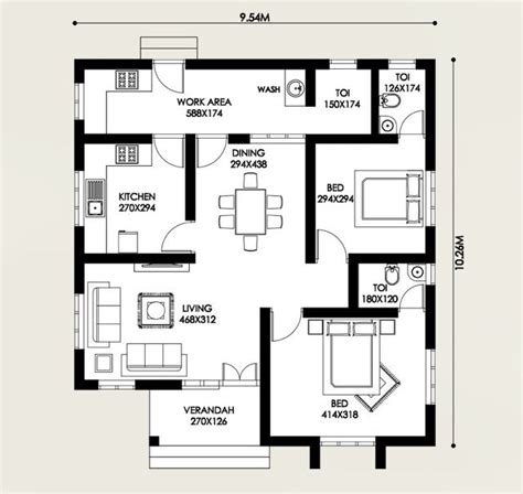 Budget House Plans 2bhk House Plan Free House Plans Duplex House