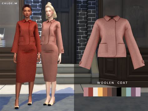 Chloem Chloem Woolen Coat Set Created For The Sims