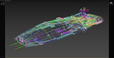 Sci Fi Space Battleship 3D Model CGTrader