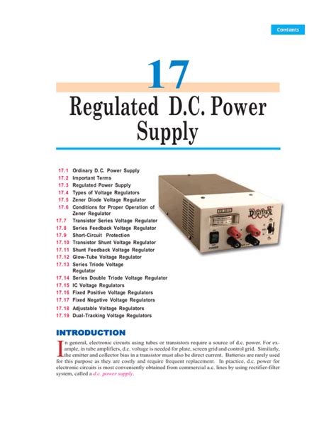 Regulated Dc Power Supply