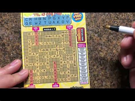 Awesome Win Old And New Instant Prize CrosswordsCA Lottery