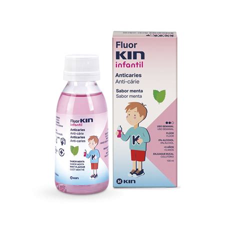 Enjuague Bucal Fluor Kin Infantil Uso Semanal