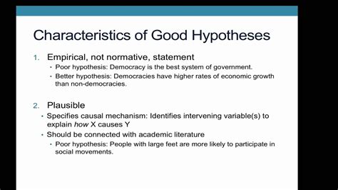 Which Of The Following Is A Characteristic Of A Good Hypothesis The