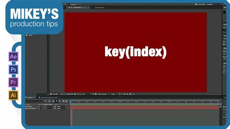 Quick Tip Key Index After Effects Expression Youtube