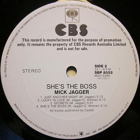 Mick Jagger - She's The Boss (1985, Vinyl) | Discogs