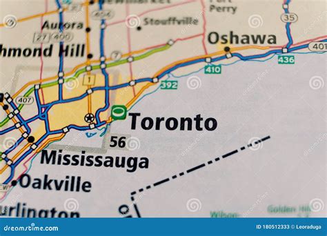 Toronto on Canada Map Background. Stock Image - Image of country, color ...