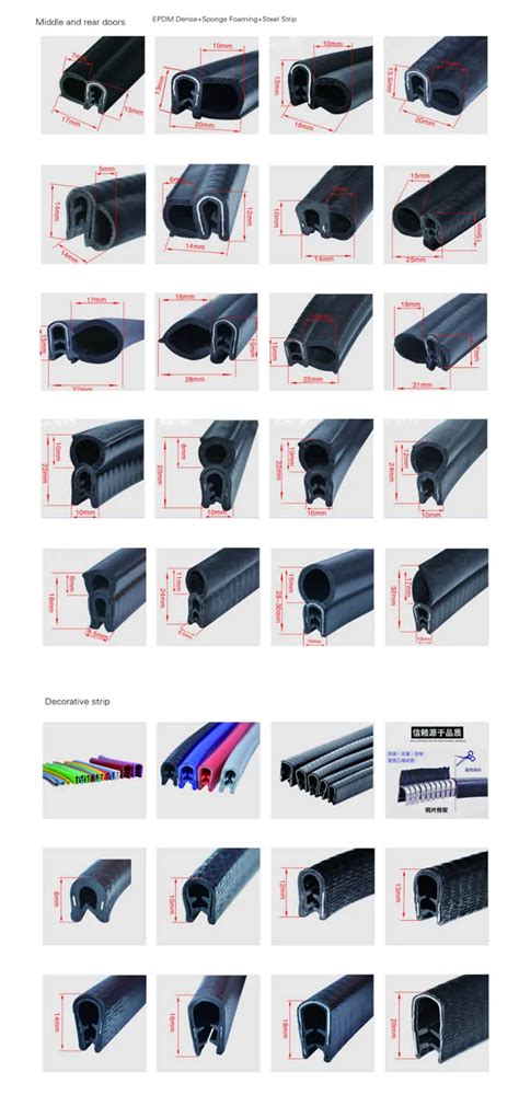 Epdm Elastomer Car Door Rubber Seal Automobile Door Trim Seal Vulcanized Rubber Profiles Car