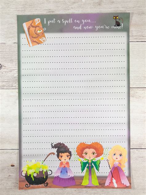 Letter Writing Set Hocus Pocus Stationery T Set Etsy